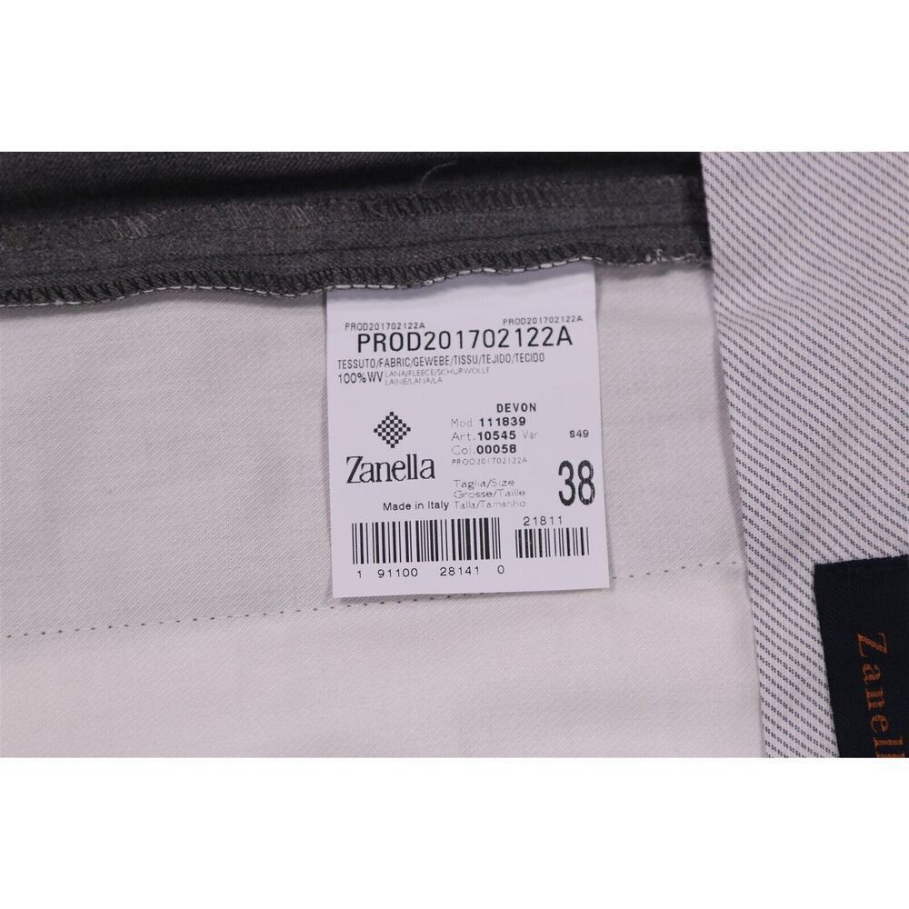 Zanella Current Devon Model Gray Flat Front Wool … - image 7